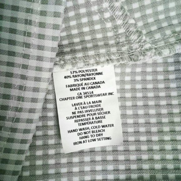 One sleeveless Gingham Ruffle Top In Gray Sizes Small And Large - Picture 5 of 5